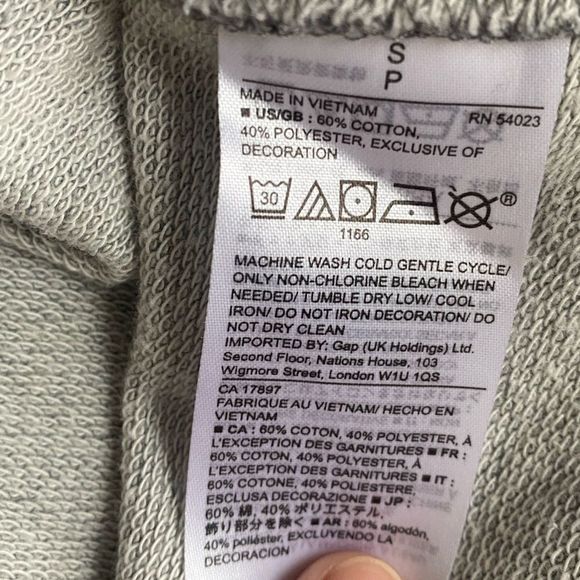 GAP SWEATSHIRT SOMEPLACE GREAT - SIZE SMALL - GRAY AND IRONIC - Picture 7 of 8